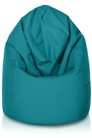 Bepouf - Pouf a Sacco Morbido in Poliestere con Imbottitura in Palline di Polistirolo, Poltrona a Sacco Adatta per Camera e Salotto - Dimensione Media 110x70, Colore Turchese