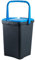 Ecoplast | Pattumiera per Raccolta Differenziata 50 Lt, Bidone Spazzatura in Plastica Riciclata, Blu, 43x41x54,4, Made in Italy