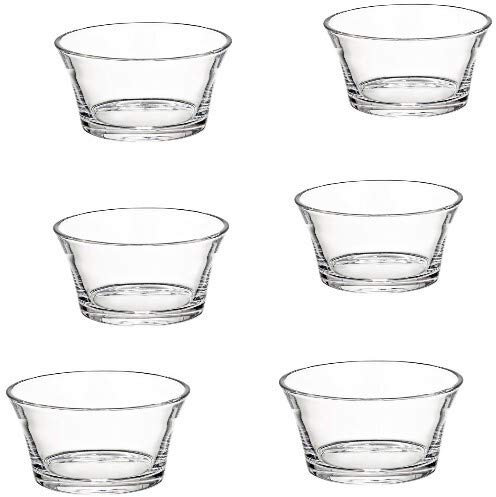 CRISTALICA 6 Stück Schale Müslischale Eisbecher Kompottschälchen Schale Glas Dessert 12 cm