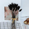 Martin Kench 20pcs Pampasgras Deko Natürliche Pampasgras Getrocknet Blumen Kunstblumen Schilfgras Klein Trockenblumen für Hochzeit Hause Party Fotografie Hotel Vase Deko (Schwarz)