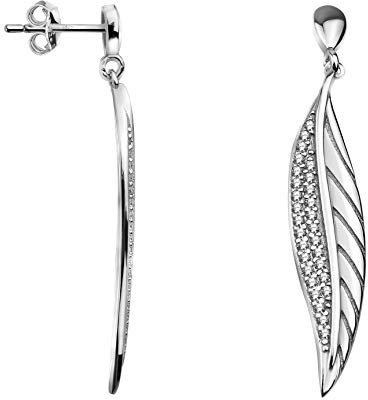 SOFIA MILANI - Damen Ohrringe 925 Silber - mit Zirkonia Steinen - Engel Flügel Ohrhänger - 20793