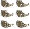 PandaHall 5 Sets Messing Armband Blank Mit 25x18mm Ovalen Runden Cabochon Einstellungen Lünette Tablett Für Schmuck Herstellung Manschette Armreifen Armbänder Antik Bronze