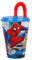 Stor Vaso Infantil Reutilizable con Tapa y Pajita de 430 ml de Spiderman