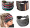 Yean Breites Stirnband, Boho-Haarbänder, geknotet, Turban, Yoga, Stirnband, Stretch, Twist-Kopfwickel, gestreift, Stoff-Stirnbänder für Damen und Mädchen, 3 Stück