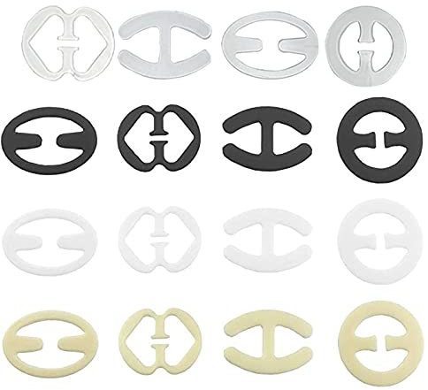 Clip para Sujetador,16 PCS Clips de Correa de Sujetador Plástico Soutien-Gorge Clip Antidérapant Clip Sujetador Espalda para Camisetas sin Mangas para Corredor Mujeres Niñas