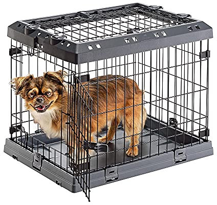 Zusammenklappbarer Käfig für sehr kleine Hunde Superior 60 Metallzaun, mit Separator, Doppelverriegelung