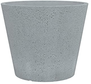 Scheurich C-Cone 49, Pflanzgefäß/Blumentopf/Pflanzkübel, rund, Farbe: Stony Grey, hergestellt mit recyceltem Kunststoff, 10 Jahre Garantie, für den Außenbereich