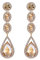 EVER FAITH Damen Ohrringe Kristall Hochzeit Mode Teardrop Lange Baumeln Kronleuchter Ohrhänger Braun