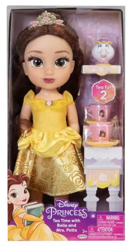 DISNEY Prinzessin Puppe Tea Time mit Belle & Ms. Potts