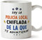 MUGFFINS Tazas para POLICÍA LOCAL mujer - En Español - Todos te advirtieron - 11 oz / 330 ml - Regalo original y divertido