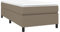 vidaXL Bettgestell, Polsterbett Bett für Schlafzimmer, Bettrahmen mit Lattenrost, Schlafzimmerbett Einzelbett, Taupe 90x200cm Stoff