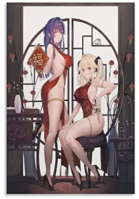 Ästhetisches Poster Kunst Poster Poster Sexy Poster Sex Poster Anime Zwei Frauen Sexy Poster Kunst Poster Leinwand Malerei Decor Wall Print Photo Ho