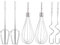 Echwave Electric Egg Mixer Parts Set Egg Beater Suit for Electric Balloon Whisk Kitchen Accessories Mixer Parts