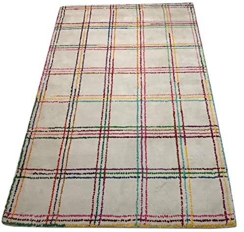 Orientteppich Wolle Viskose Handarbeit Teppich Handgetuftet 110X170 cm