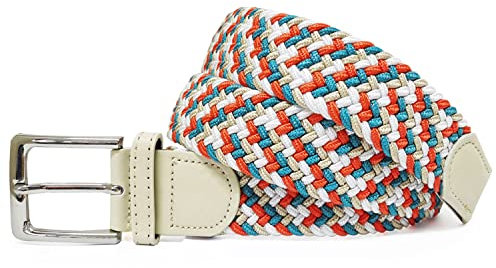 Gloop Unisex Elastischer Stoffgürtel Geflochtener Stretchgürtel Dehnbarer Gürtel für Damen und Herren Gesamtlänge