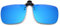 JM Polarized Clip auf Sonnenbrille Rahmenlose Flip Up Linse für verschreibungspflichtige Gläser Spiegel Blau 60 * 47