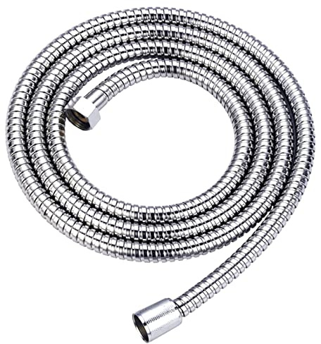 Manguera de Ducha de 1.5m, Manguera de Ducha de Mano Larga de Acero Inoxidable Voolan All Metal, Inserto Roscado G1/2 de Repuesto Universal y Tuerca (59 Pulgadas)