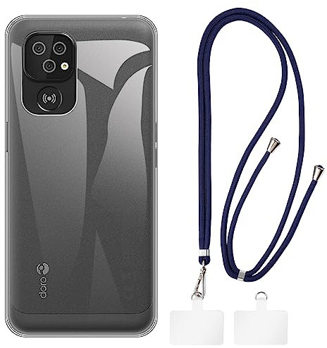 Coque Téléphone TPU avec Sangle Bandoulière/Collier Compatible avec Doro 8100, Étui Antichoc avec Cordon Réglable