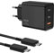 65W USB C Schnellladegerät für Samsung Galaxy S25 Ultra,S25+,S24 Ultra,S24+,S23 Ultra,A56,A36,Tab 10/S9+ /Ultra,Galaxy Book3 Pro/360/Ultra,Gcstnn PPS PD3.0 3-Port Netzteil mit 2M 5A Type-C Ladekabel