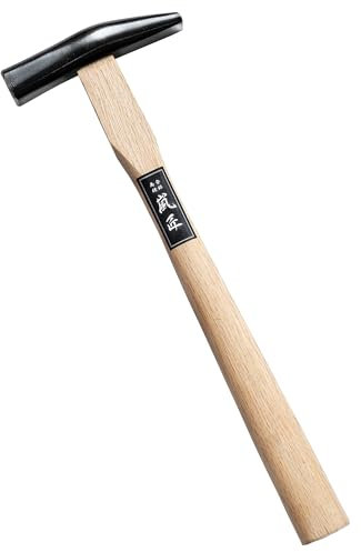 RANSHOU Marteau à tôle de 425,2 g, tête en acier japonais forgé, outil à main pour le réglage, le rivetage, à des fins mécaniques, manche en bois, fabriqué au Japon, RMW21