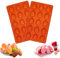 Nenkarn Lot de 2 mini moules à madeleines en silicone, moules à madeleines non collants, moules à madeleines pour la cuisson de gâteaux, chocolat (15 cavités, rouge)