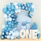 Luftballon Girlande Blau, Ballons Girlande Blau mit Luftballons Metallic Blau Macarons Blau, Blaue Luftballons Geburtstag für Babyparty Deko Jungen, Hochzeit, Baby Shower, Taufe Deko, Absolvent
