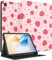 SurgeCraft Funda para Samsung Galaxy Tab S6 Lite de 10,4 pulgadas, bonita funda tipo libro para mujeres y niñas, diseño de fresa para Samsung S6 Lite SM-P610/P613/P615/P619
