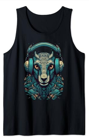 Animal Rave Bunt abstrakte Kopfhörer Headset Colorful Psy Tank Top