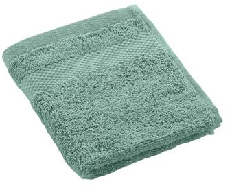 Douceur d'Intérieur Elegance - Toalla para Invitados (30 x 50 cm) Verde Claro, 100% algodón Liso