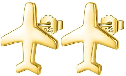 Ohrringe Damen Ohrstecker Frauen 925 Ohrringe für Frauen Flugzeug Flugzeug Ohrring