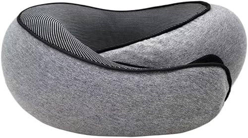 Bontebian Dreamjoys Nappy Nackenhörnchen - Das Reisekissen, Comfy Nackenkissen Flugzeug, Nackenhörnchen Erwachsene - Nackenkissen Auto - Reisekissen Memory Foam (Grau,1pcs)