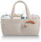 PUTSKA Baby Diaper Caddy Organizer for Changing Table – Stylish Nursery Storage Basket, Newborn Essentials, Baby Shower Gifts and Registry Must-Haves for Boy or Girl, Car Diaper Caddy, Corduroy Cream