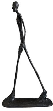Siunwdiy Giacometti Walking Man,Echte Massiv Bronze Figur,Handgefertigte Kunst Statue,Original Bronze Dekoration für Sammler 30cm,Mann,30CM
