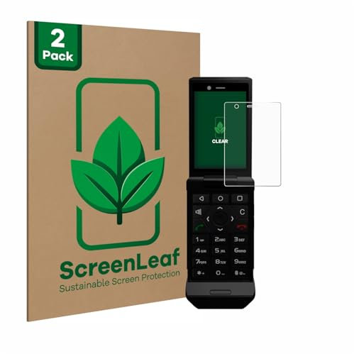 ScreenLeaf 2 Pack Screen Protector compatible with Caterpillar Cat S22 Flip [sustainable screen protection, clear, anti-scratch]