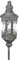 Stablaterne Windlicht Laterne Dekoration 96cm hoch (Grau)