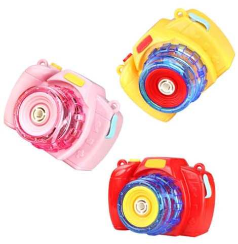 Toyvian elektrische Kamerablase luftlos seifenblasenmaschine für Bubble Machine for Foam Maker elektrischer Seifenblasenhersteller Bubble-Maker-Kamera Rosa