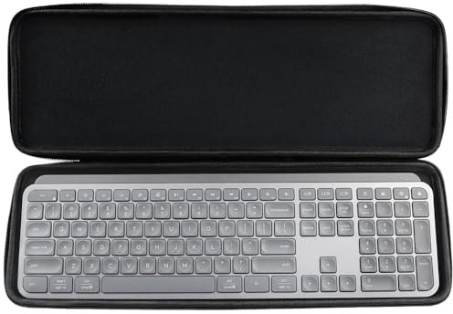 AONKE Voyage Stockage Porter Étui Housse pour Logitech MX Keys/MX Keys S/MX Keys Plus Clavier Rétroéclairé sans Fil Avancé(boîte Seule)