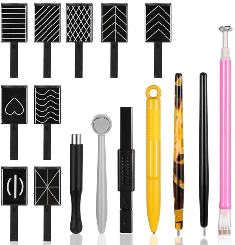 Bewudy 16 Stück Nail Art Werkzeug Magnetstift, DIY 3D Cat Eye Magnet Stick Nagel Kunst Magnet Stick für Katzenaugen Magische Effekt Nagelmagnet werkzeug für Cat Eye Gel Pulver oder Nagellack