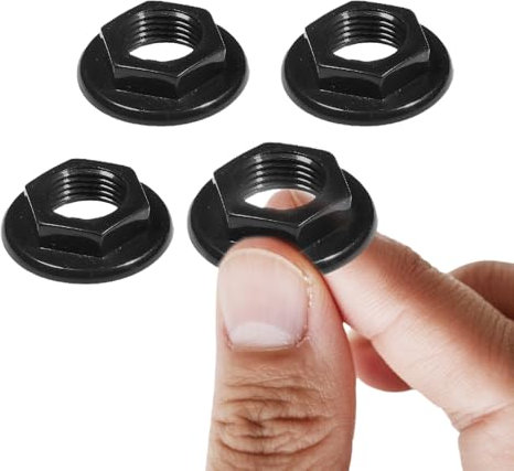 4Pcs Sink Tap Back Nut 1/2 BSP Plastic Back Nuts Accessories for Bathroom Basin Taps Mixers Round Faced Flanged Back Nuts Home tools Black