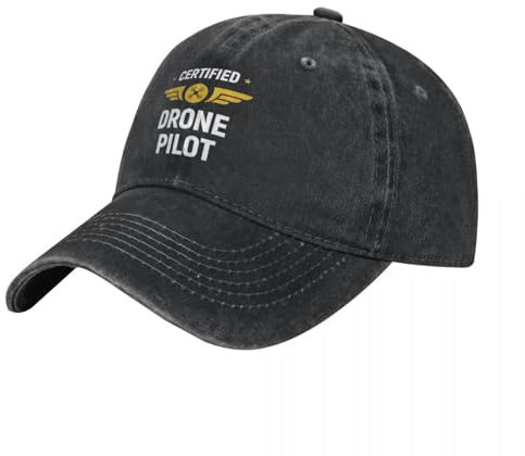 HFGAASSH Baseballmütze Zertifizierte Drohne Pilot Wandern Angeln Trucker Hut Männer Frauen Mode Sonnenfest s Urlaub Sport Geschenke