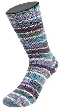 LANA GROSSA Meilenweit 6-fach 150 | 6-fädiger Sockenklassiker, waschmaschinenfest | Handstrickgarn 80% Schurwolle & 20% Polyamid | 150g Wolle zum Stricken & Häkeln | 390m GarnFB 9703