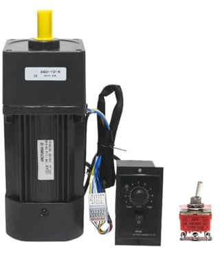 6RK250GU-CF 220V 250W Motor de CA reversible 450-2,7 rpm Motor de velocidad variable Motor de CA reductor de engranajes + interruptor CW/CCW (0-67)
