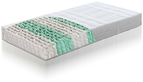 Betten-ABC - Taschenfederkern-Matratze (Traumland TFK) - 140x200 cm - 7-Zonen Matratze aus Tonnentaschenfedern - Hypoallergen & Antibakteriell - Oeko-TEX® Zertifiziert - Lieferung per Paket