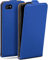 MoEx Magnetic Flip Case compatible with iPhone 4s / iPhone 4 | 360° protection faux leather, Dark blue