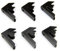 Monster Racking T-Rax Garage Shelving Bay Connector Clips, Pack of 6, Black