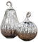 Loberon Kürbis 2er Set Bassu, Zwei Formen, metallischer Glanz, antik veredelt, Dekoobjekt, Dekoration, Wohn-Accessoires, Glas, Aluminium, antiksilber
