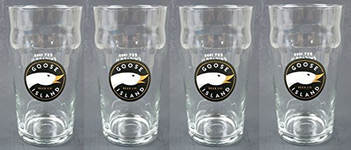 Set of 4 Goose Island Beer Nonic Pint Glasses by Goose Island