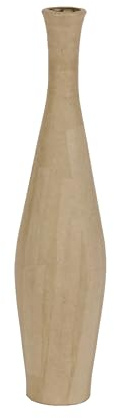 Décopatch HD013O Blumenvase Freesia aus Pappmaché, 6 x 6 x 29,5 cm, wasserfest zum Verzieren perfekt für Ihr Wohndeko, Kartonbraun