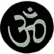 Akachafactory Gesticktes-Aufnäher Patch zum Aufbügeln Backpack OHM schwarz Buddha, Symbol