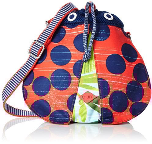 Oilily Mädchen Ladybug Shoulder Bag OES7160 Rucksack, Grün (Leaf 732)